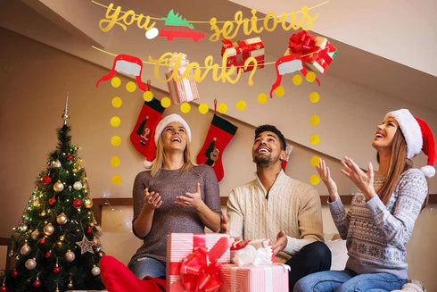 You Serious Clark Glitter Christmas Party Decorations - National Holiday Xmas Vacation Banner
