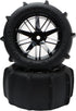 2 Pieces RC 1:16 Pre-Glued Paddles Buggy Tires, Hex 12mm Wheels for Snow Sand Off Road Car (2 PCS)