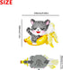 Larcele Micro Building Blocks Animal Set - DIY Mini 3D Toy Bricks, 2427 Dots KLJM-10 (Banana Cat)