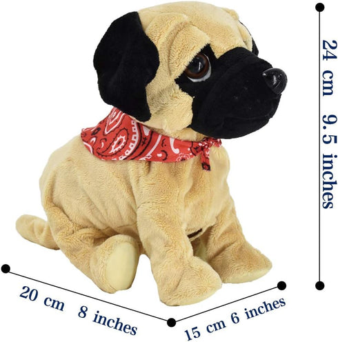8 18+ WEofferwhatYOUwant Pug Daddy - Interactive Plush Robot Dog Toy for Toddlers - Touch & Sound Activated, Realistic