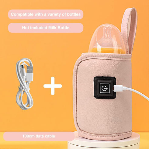 Denpetec Baby Bottle Warmer,USB Milk Heat Keeper, Gentle Warmth Maintain Perfect Temperature for Baby Milk,Used
