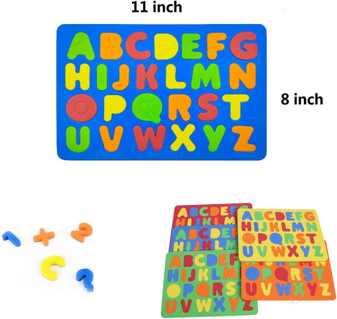 Magnetic Alphabet Puzzle for Toddlers - Foam Letters, Fridge Magnets for Preschool ABC Learning Toys, Random Color