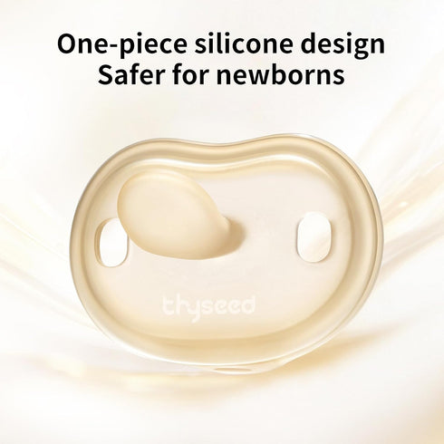 0-6 2 Pack Thyseed Newborn Silicone Pacifier, Ultra-Light One-Piece, Sensitive-Skin Shield, for Breastfed Babies