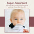 4-Pack Bazzle Baby Bandana Teething Bib Double layer Drool Bibs for Boys & Girls, Silicone Teether for Teething Relief