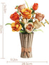 Store Set 868PCS Bagari Roses Bouquet Building - Artificial Flowers Building Blocks with Vase, Compatible with Lego Kit