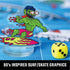 Tubular Chutes and Ladders Board Game, 80/90's Surf and Skate Inspired Designs for Kids and Family