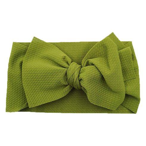 KIDOCHEESE Big Bows Headbands, Nylon Oversized Hair Accessories for Newborns, Infants, Toddlers, Kids