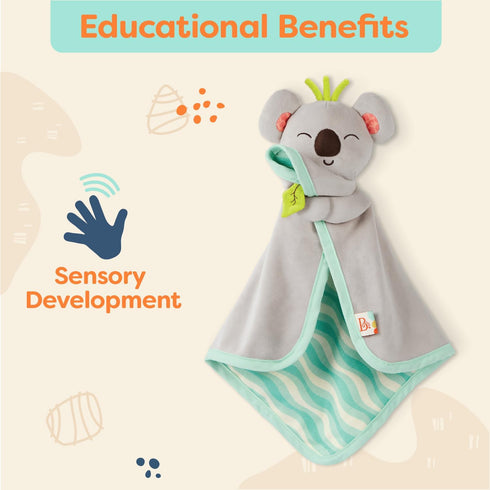 B. baby – Koala Lovey – Plush Security Blanket – Soft Baby Blankie – Newborn, 0+ – B. Snugglies - Fluffy Koko