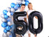 Black 50 Number Balloons, Giant Jumbo Foil Mylar for 50th Birthday Party Supplies