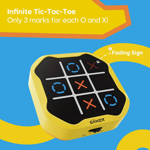 GiiKER Tic Tac Toe Bolt Game, Original 3-in-1 Handheld Puzzle Console, Portable Travel Game