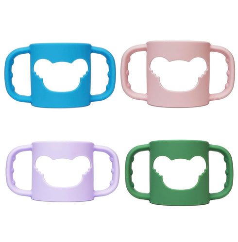 4 Pack 100% Silicone Baby Bottle Handles for Dr Brown Narrow & Wide Baby Bottles Hoder Easy Grip Self Feeding Universal