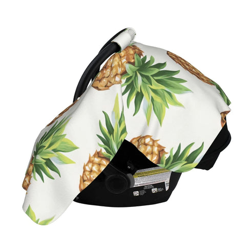 Hcpwzrf Pineapple Baby Car Seat Cover & Nursing Cover - Breathable Stretch Multi-Use Cover for Breastfeeding, Stroller