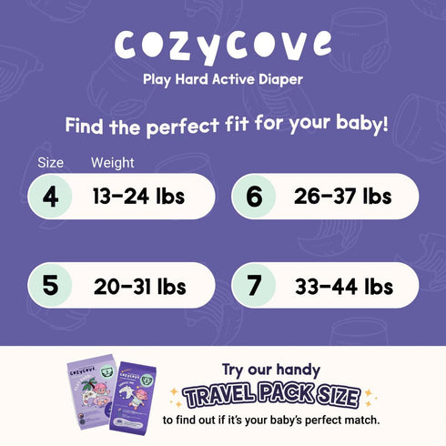 Cozycove 7 (33-44 lbs) 5 Count Size XXXL Pull Up Training Pants | Totally Chlorine Free, Fragrance Free | Wetness