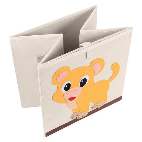 CLCROBD Foldable Animal Cube Storage Bins – Fabric Toy Box/Chest/Organizer for Kids Nursery, 13 inch (Fox)