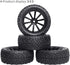 12mm Hex Wheels and Rubber Tires for RC 1/10 On-Road Touring Car, Set of 4