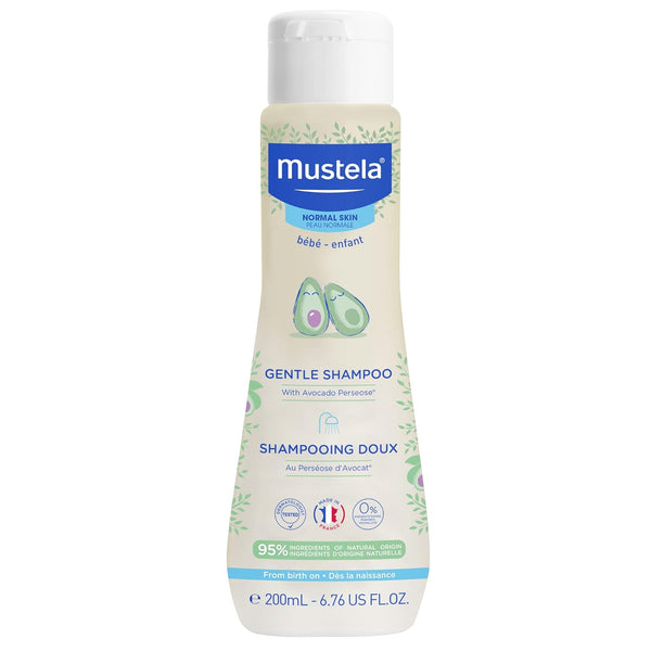 Mustela Baby Gentle Shampoo with Natural Avocado - Tear-Free & Biodegradable Formula - 1 or 2-Pack