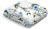 Watercolor Swan Boho Floral Baby Blanket, Retro Flowers Flannel Soft Swaddle, Toddler Newborn Crib Blanket 30x40