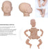 Reborn Doll Kit, 19 Inch Simulation Baby Dolls Accessories, Unpainted Baby Doll Mold with Limbs, Head, Body