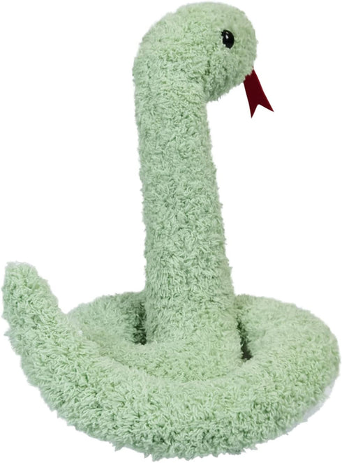 Green Plush Snake Stuffed Animal Toy - Soft Cuddly Hugger for Boys & Girls, Birthday Gifts