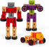 ArtCreativity 3 Pack Wooden Toy Robots, Colorful 5.75 Inch Transforming Action Figures for Kids' STEM Play