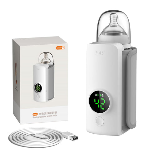 xeamun Portable Bottle Warmer,Travel-Friendly,Baby Milk Bottle Heating,Cordless & Rechargable,Baby Bottle Warmer,Comfortable Feeding Bottle