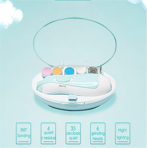 Bingirl Trimmer Baby Nail File - Safe Electric Nail Baby Nail Clippers Cutter for Newborn or Toddler Toes