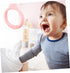 VANZACK Baby Bed Pull Ring, Baby Playpen Pull Up Rings, Standing Walker Crib Tool, Pink 4Pcs