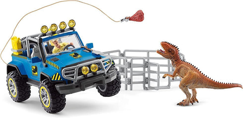 15PC Playset Set 4+ 41464 Schleich Dinosaur - Dinosaur Toy Truck & Outpost - Includes Realistic Dino Figurine, Action