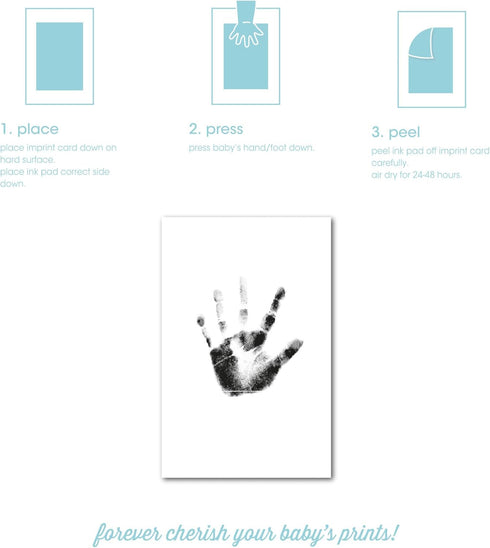 Clean-Touch Babyprint Ink Pad, No Touch Keepsake Ink Pad for Baby Handprint or Footprint, Black Ink