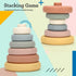 Mini Tudou 6 PCS Baby Stacking & Nesting Toys - Soft Stacking Blocks Ring Stacker - Baby Sensory Teether Toys for Early