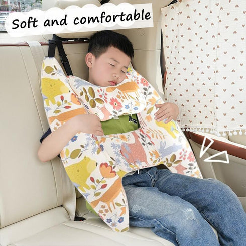 SIQITECHNO Car Travel Pillow for Kids Adults - Soft Neck Pillow for Long Journey & Road Trip, Washable