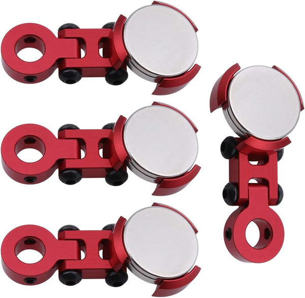 4PCS HobbyPark Aluminum Magnetic Stealth Body Post Mounts for 1/10 RC Car, Red