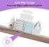 Jumyee Acrylic Diaper Caddy, Clear Detachable Diaper Storage Organizer for Baby Changing Table, Stacker Holder