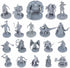 Path Gaming 20-Piece Unpainted Miniatures Set – 28 mm Fantasy Heroes, Monsters & NPCs for Dungeons & Dragons