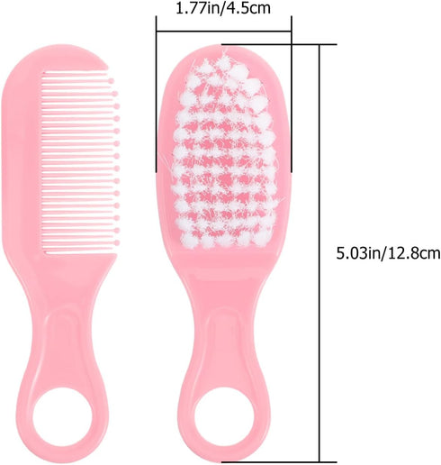 Set, 1 Set Healifty Newborn Baby Comb Baby Hair Brush and Comb Newborn Infant Massage Hair Brush Comb Kit for Toddler