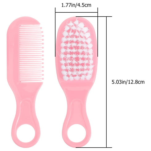 Set 4.72X1.57X0.78 Inches SUPVOX Baby Hair Brush and Comb for Newborns Infant Massage Comb with Circular Tooth Design