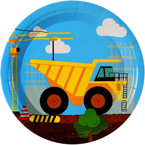 vinfo Set 24 Construction Birthday Party Supplies For Boys - Guests Dump Truck And Tractor Party Decorations, Paper