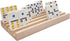 SUTIMSHE Set 8,Natural 12 Mexican Train Domino Trays of Wood Domino Racks, Domino Tiles Holders,Double Tiles