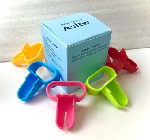 Balloon Tying Tool 5-Pack, Ergonomic Hand-Saver for Quick Knotting, Time-Saving for Party Decorations & Birthday Events