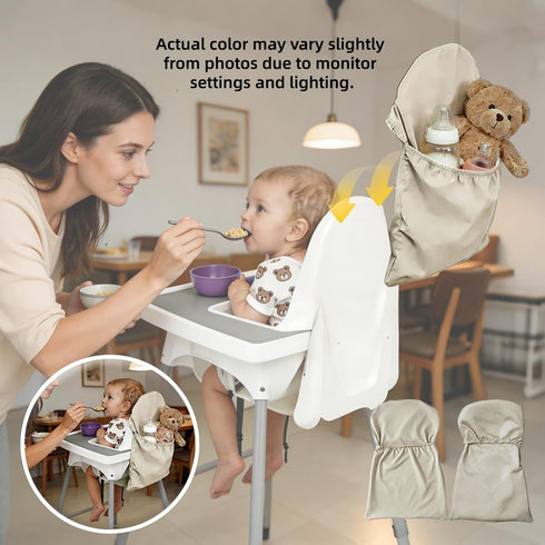 TiTigerella Baby High Chair Handy Pocket Pouch - Universal Highchair Caddy Organizer Storage Pouch, Compatible