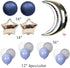 InBy 20pcs Silver Moon Balloon Party Decoration Kit, 36" Moon, 18" Star Foil Mylar, 12" Latex Balloons for Baby Shower