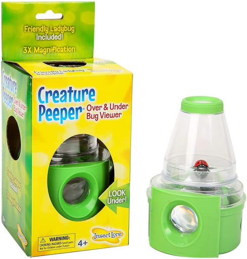 Insect Lore Bug Viewer and Case - Creature Peeper with 3x Magnified Views from Above and Below