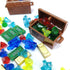 ZHX Treasure Accessories Building Blocks Set for Kids, Jewel Chest, Gems, Crystals, $100 Cash Toy