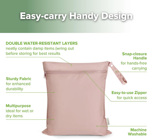 1pc haakaa Waterproof Wet Bags for Baby, Wet Dry Bags for Diaper Bag, Travel, Swimsuit, Beach, Pool, Pump Parts