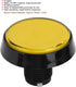 60mm Arcade Buttons, Big Round Plane Game Console Button with LED Lights, High Sensitivity LED Push Button for Arcade Machine Video Games Console(Yellow)