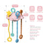 Montesorri-Toys - Pull String Toys for Baby - Made of 100% Food Grade Silicone with Built-in Rattle Function and Easy to Clean Design (Pink)
