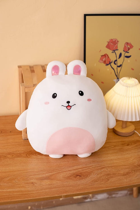 Soft Bunny Plush Hugging Pillow, Cute White Rabbit Stuffed Animal Toy for Kids, Birthday Valentine Christmas Gift