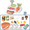 yoliyogo Playset Pretend Play Cash Register Toy with Functional Caculator Cashier Scanner Toy Supermarket with Simulate