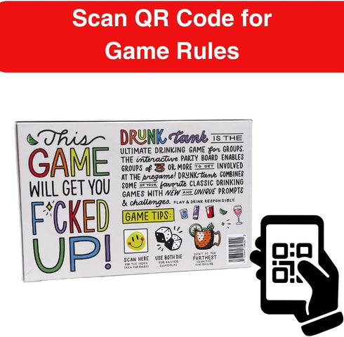 Drunk Tank Interactive Party Board Game - Fun Drinking Game
