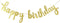 Gold Glitter Happy Birthday Banner - Happy Birthday Sign Garland for Birthday Party Decorations